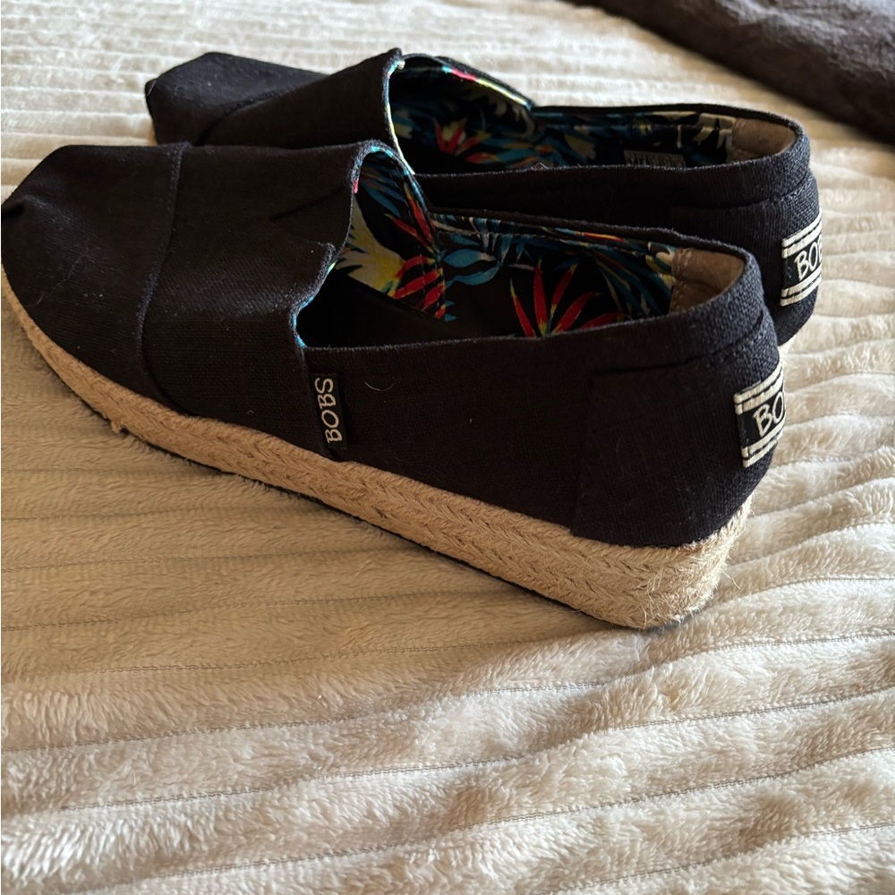 Skechers Black Espadrilles Slip-On Shoes